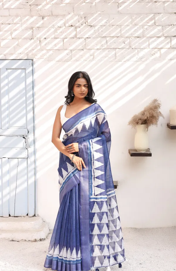 Blue_Chanderi_Cotton_Saree