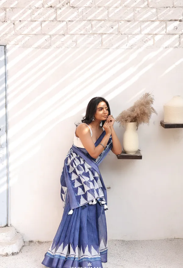 Blue_Chanderi_Cotton_Saree