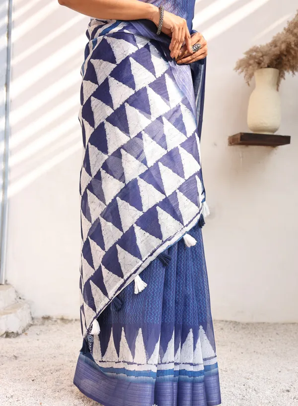 Blue_Chanderi_Cotton_Saree