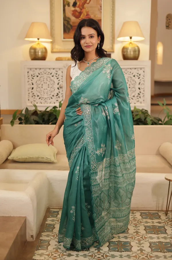 Green_Soft_Organza_Tissue_Saree