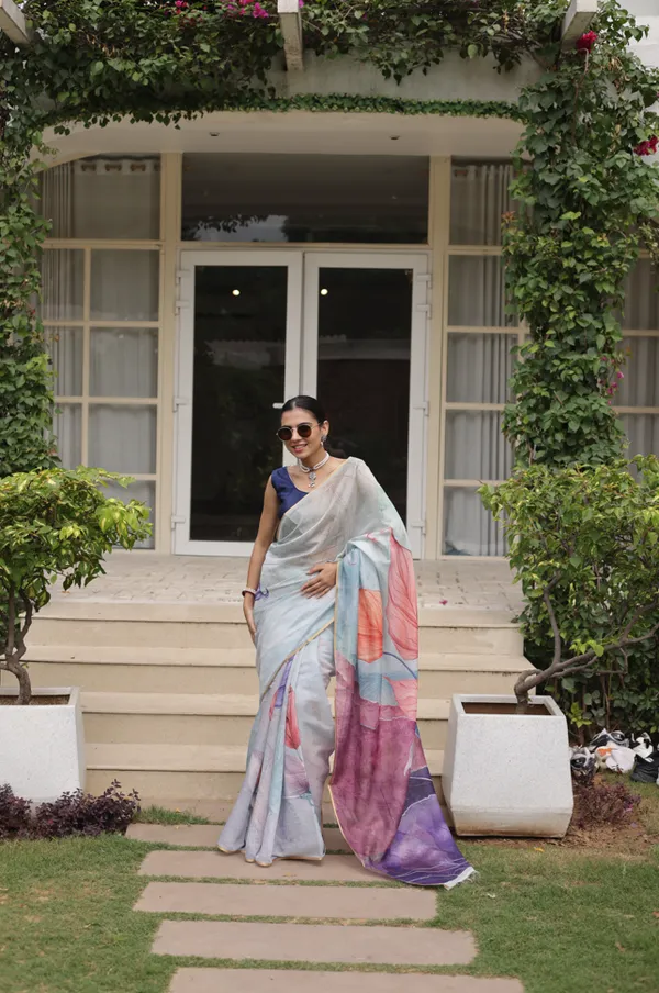 Blue_Cotton_Crush_Saree