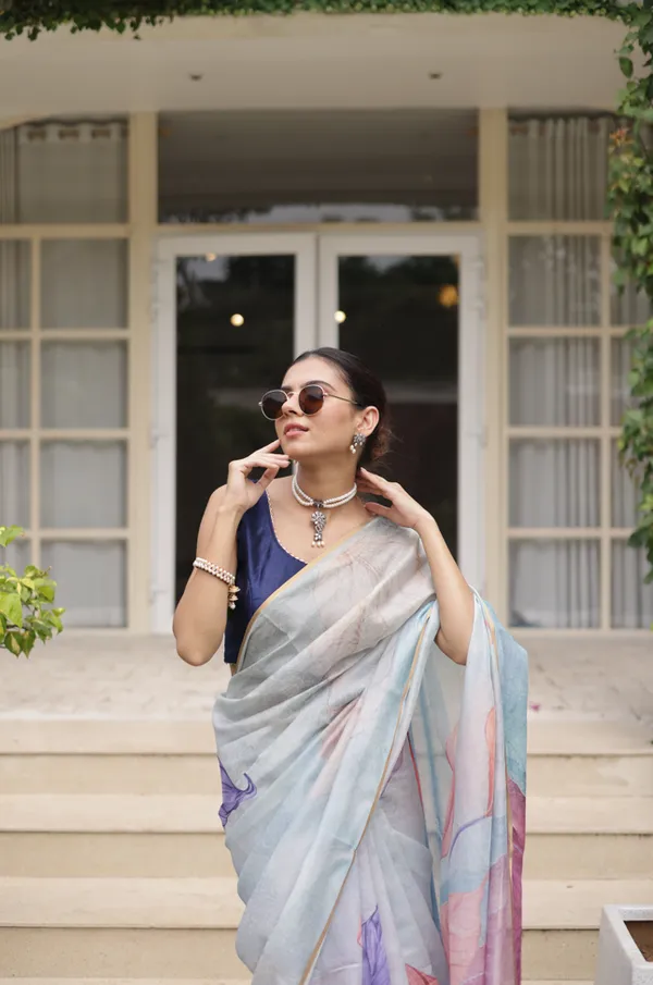 Blue_Cotton_Crush_Saree