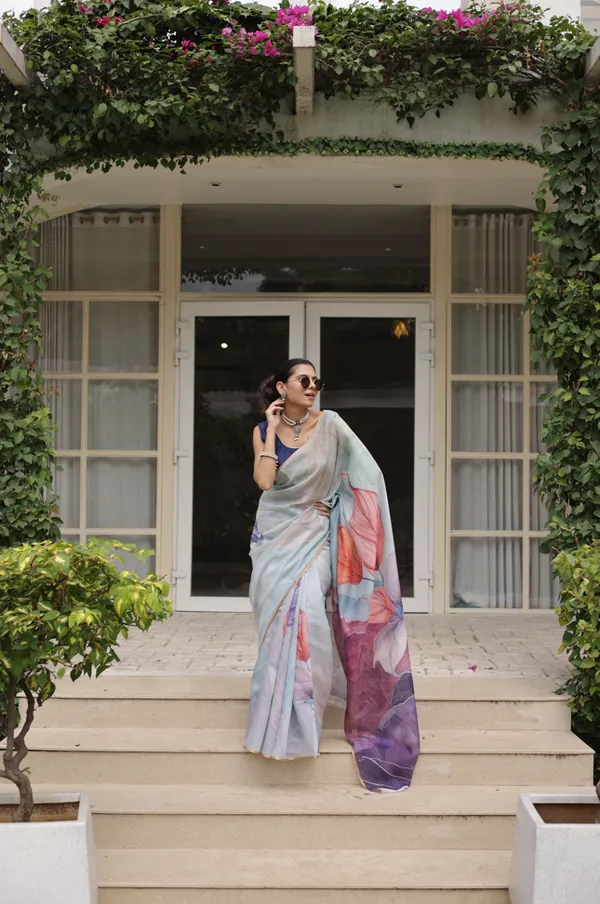 Blue_Cotton_Crush_Saree