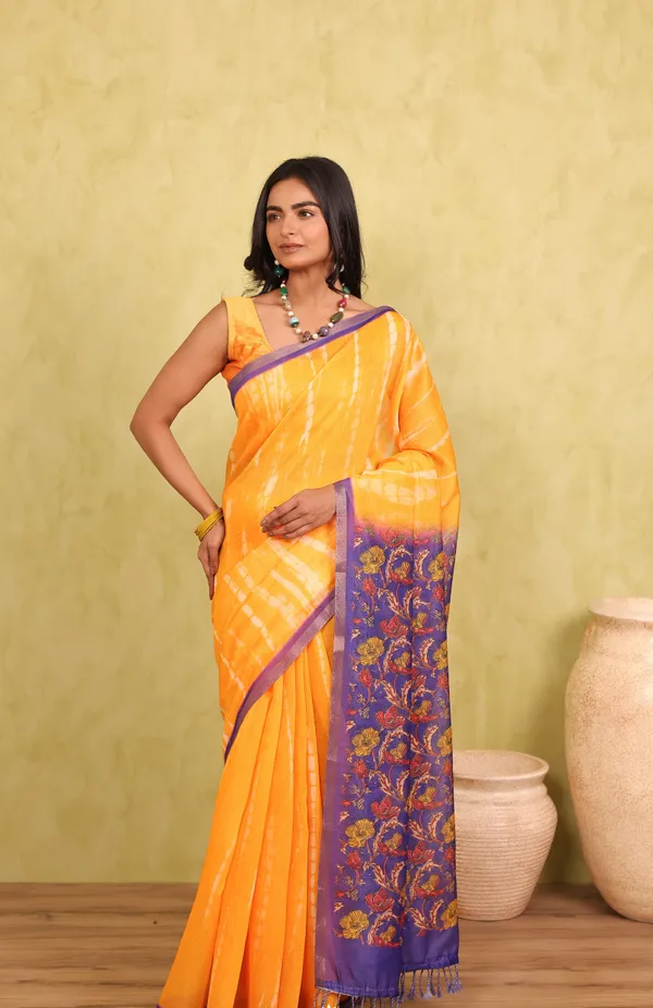 Yellow_And_Purple_Chanderi_Cotton_Saree