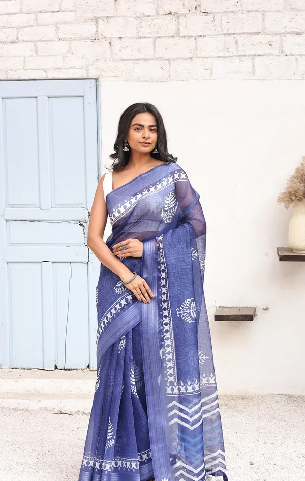 Blue_Chanderi_Cotton_Saree