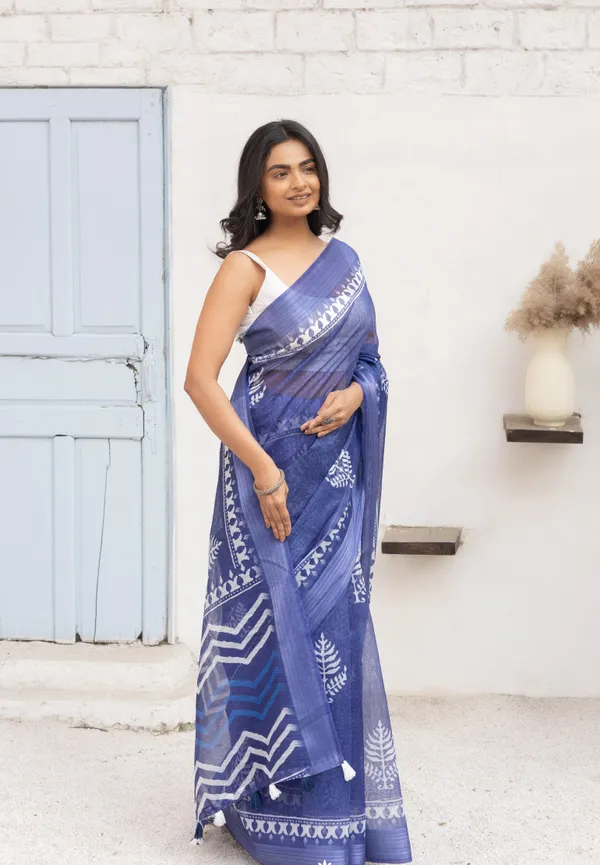 Blue_Chanderi_Cotton_Saree