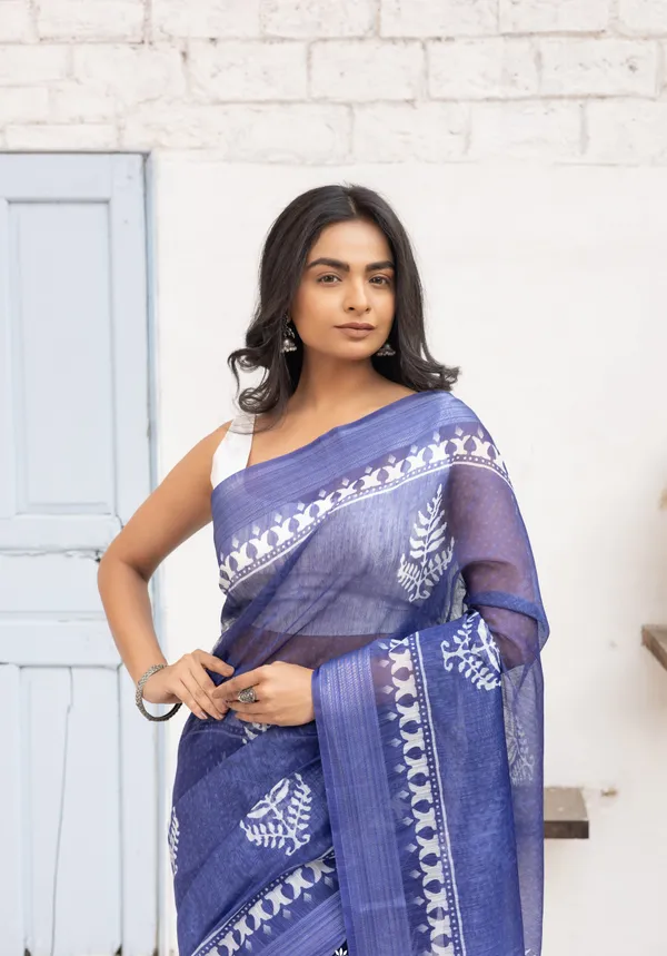 Blue_Chanderi_Cotton_Saree