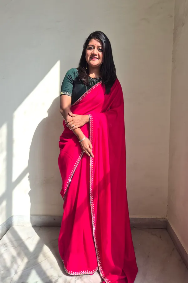 Pink_Crepe_Satin_Saree