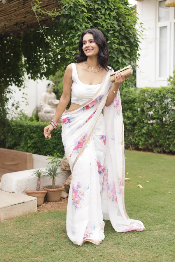 White_Linen_Cotton_Saree