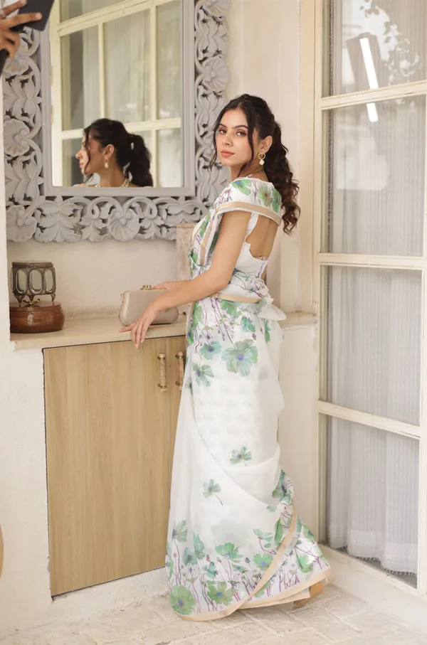 White_Linen_Cotton_Saree