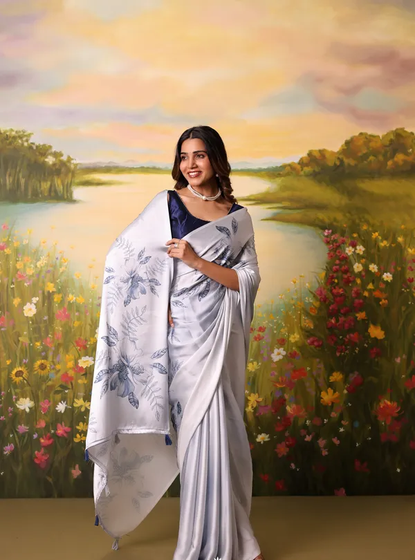 White_Modal_Silk_Saree