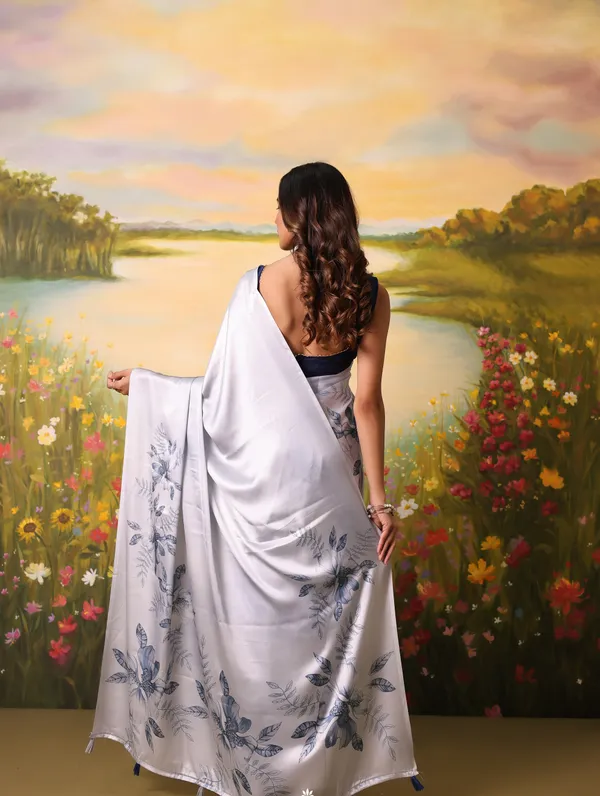 White_Modal_Silk_Saree
