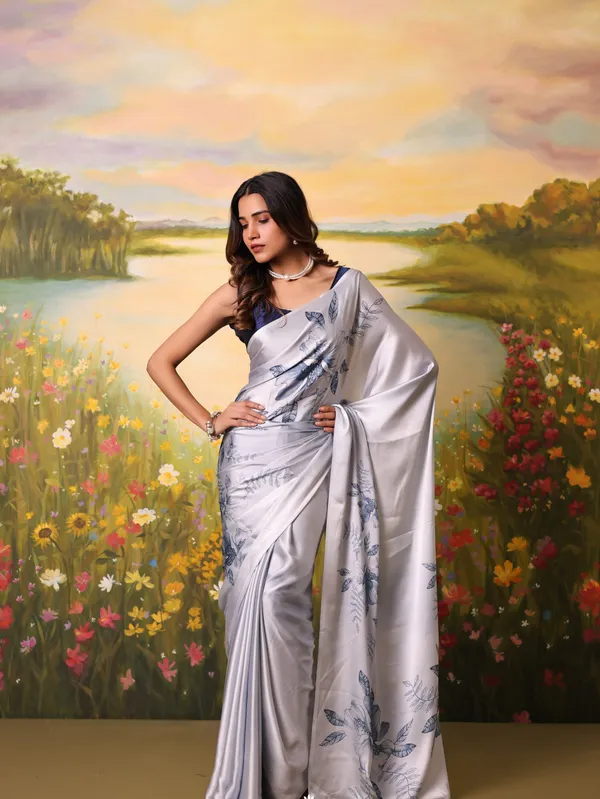 White_Modal_Silk_Saree