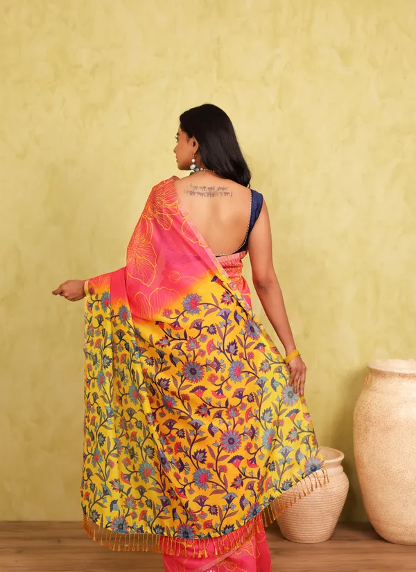 Pink_And_Green_Chanderi_Cotton_Saree