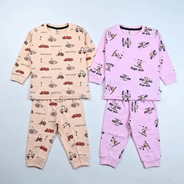 Light_Pink_And_Pink_Cotton_Premium_T_Shirt_And_Pyjama_For_Kids__Pack_Of_2
