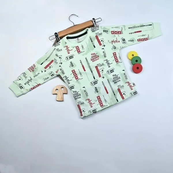 Light_Green_Cotton_Premium_T_Shirt_And_Pyjama_For_Kids