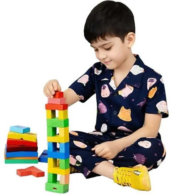 Blue_Cotton_Premium_Shirt_And_Pyjama_For_Kids