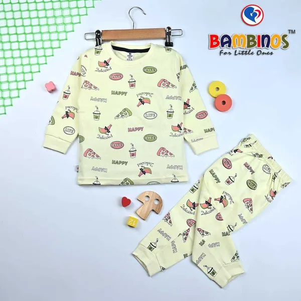 Cream_Cotton_Premium_T_Shirt_And_Pyjama_For_Kids