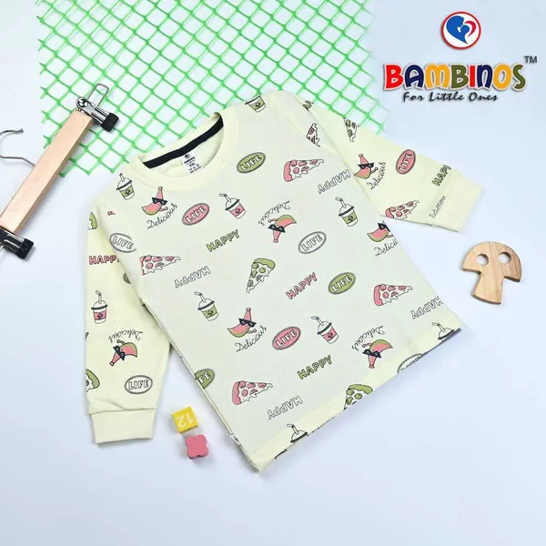 Cream_Cotton_Premium_T_Shirt_And_Pyjama_For_Kids