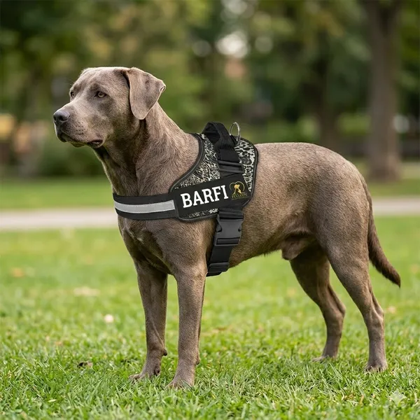 Wild__Customizable_Leopard_Print_Dog_Harness_With_Reflective_Straps_-_Breathable_Mesh_Design