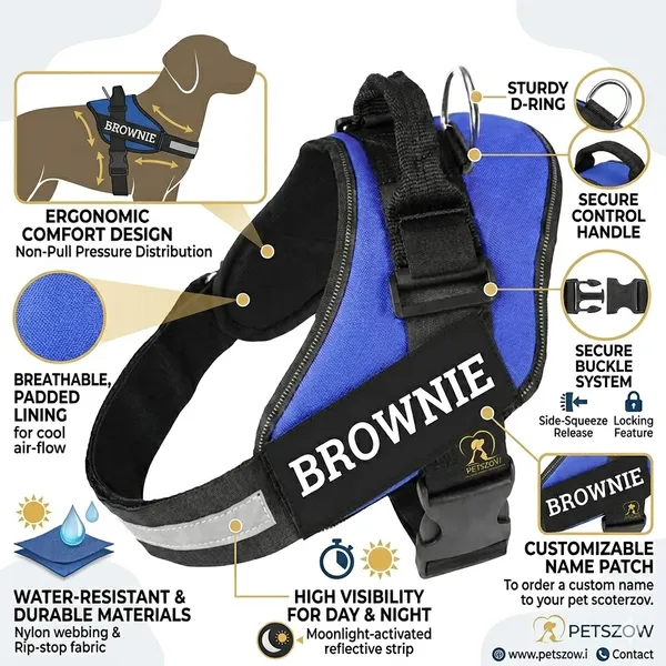 Blue_Customizable_No-Pull_Dog_Harness_With_Reflective_Strap_And_Leash_Set_-_Blue