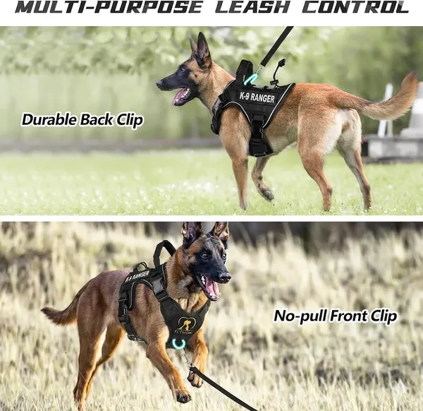 Black_Tactical_Personalized_Harness_With_Name_Patch_Safety_And_Reflective_Harness