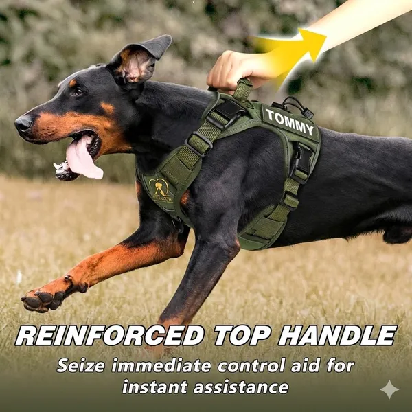 Green_Tactical_Personalized_Harness_With_Name_Patch_Safety_And_Reflective_Harness