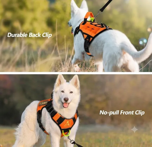 Orange_Tactical_Personalized_Harness_With_Name_Patch_Safety_And_Reflective_Harness