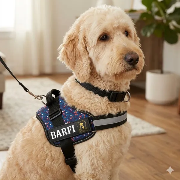 Multicolor_Personalized_Dog_Harness_And_Leash_Set_With_Reflective_Strap_-_Custom_Name_Printed