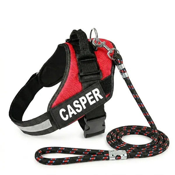 Red_Personalized_No-Pull_Dog_Harness_And_Leash_Set_With_Reflective_Straps