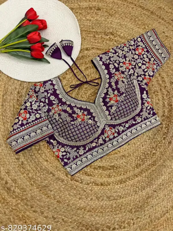 Heavy_Embroidered_Silk_Blouse_for_Women