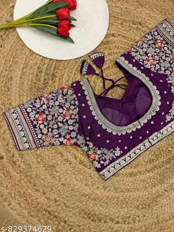 Heavy_Embroidered_Silk_Blouse_for_Women