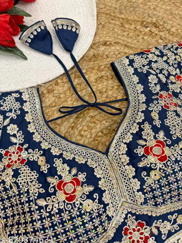 Heavy_Embroidered_Silk_Blouse_for_Women