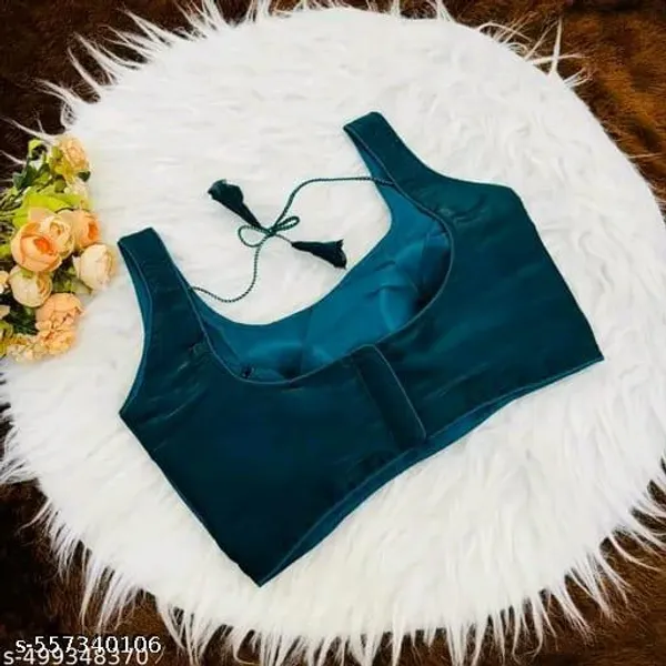 Blue_Silk_Blouse_For_Women
