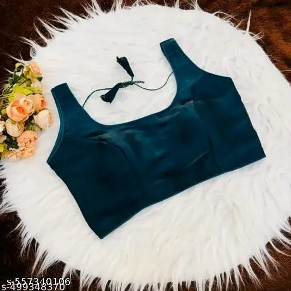 Blue_Silk_Blouse_For_Women