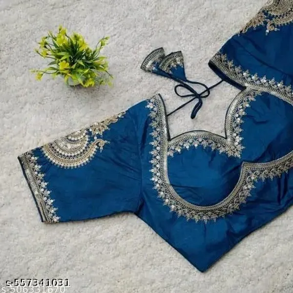 Blue_Vichitra_Blouse_For_Women
