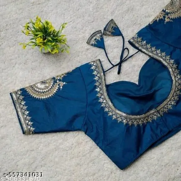Blue_Vichitra_Blouse_For_Women