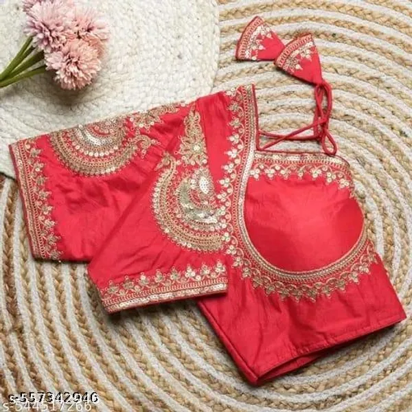 Red_Vichitra_Blouse_For_Women