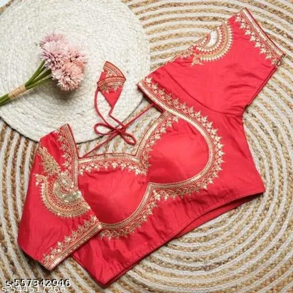 Red_Vichitra_Blouse_For_Women