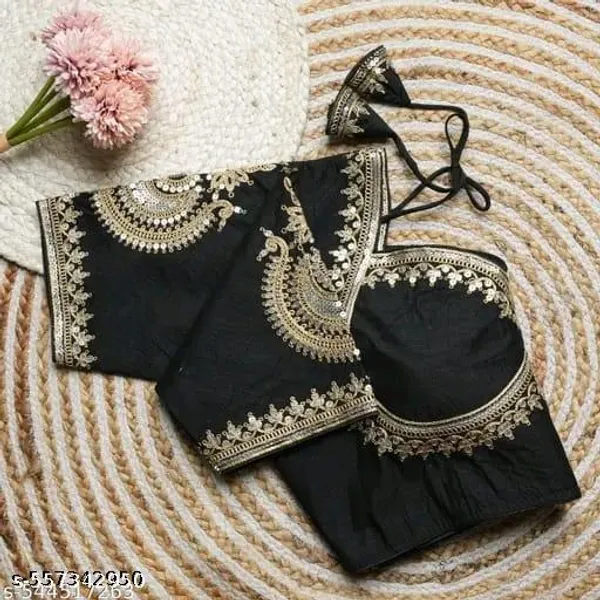 Black_Vichitra_Blouse_For_Women