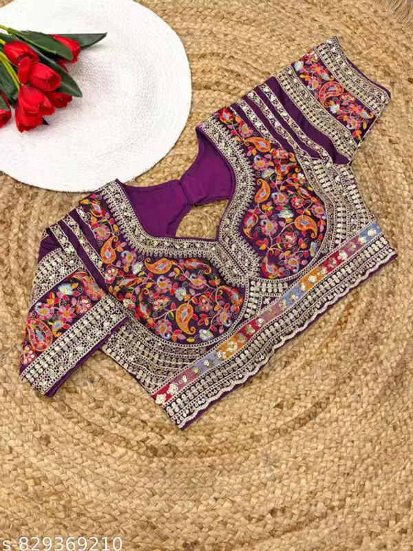 Heavy_Embroidered_Silk_Blouse_for_Women