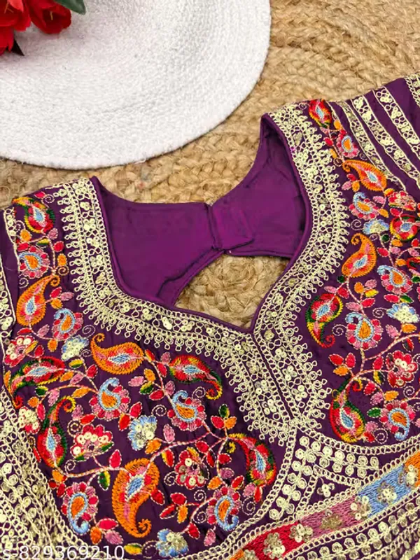 Heavy_Embroidered_Silk_Blouse_for_Women