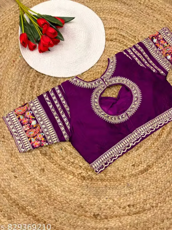 Heavy_Embroidered_Silk_Blouse_for_Women