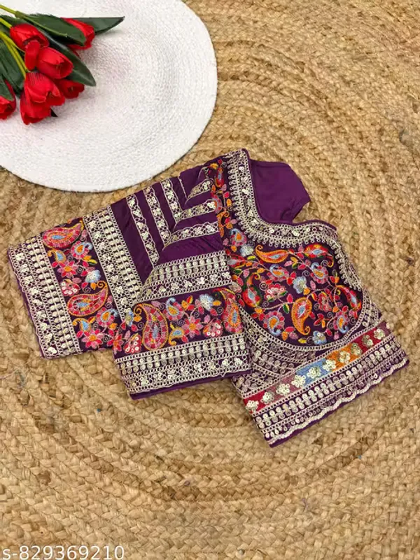 Heavy_Embroidered_Silk_Blouse_for_Women