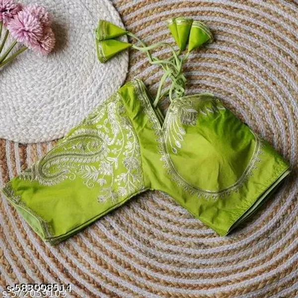 Green_Vichitra_Blouse_For_Women