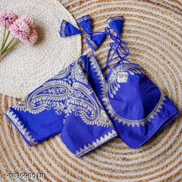 Blue_Vichitra_Blouse_For_Women