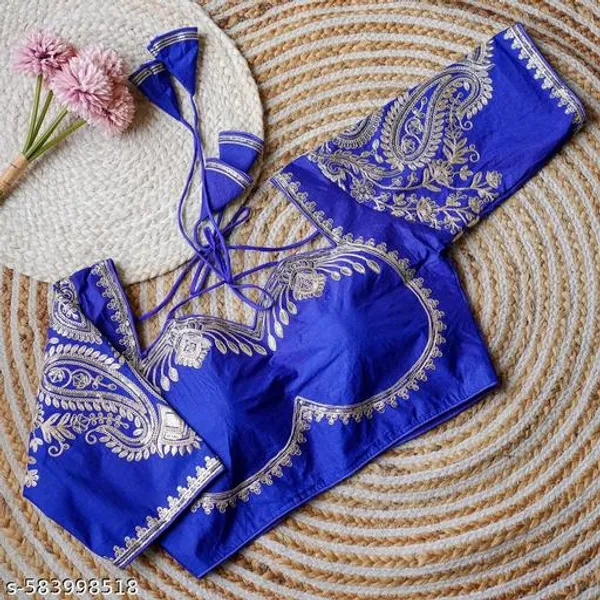 Blue_Vichitra_Blouse_For_Women