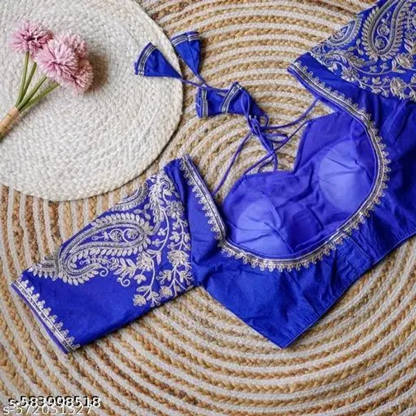 Blue_Vichitra_Blouse_For_Women