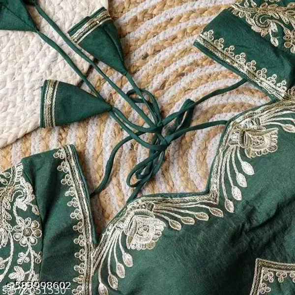 Green_Vichitra_Blouse_For_Women