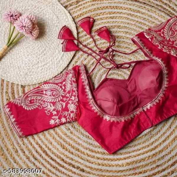 Red_Vichitra_Blouse_For_Women
